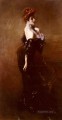 Retrato de Madame Pages en vestido de noche género Giovanni Boldini